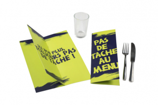 Brochure menu pelliculée 2 points métal